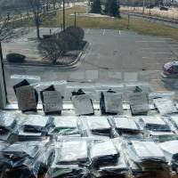 Masks packaged and ready for delivery to local healthcare organizations